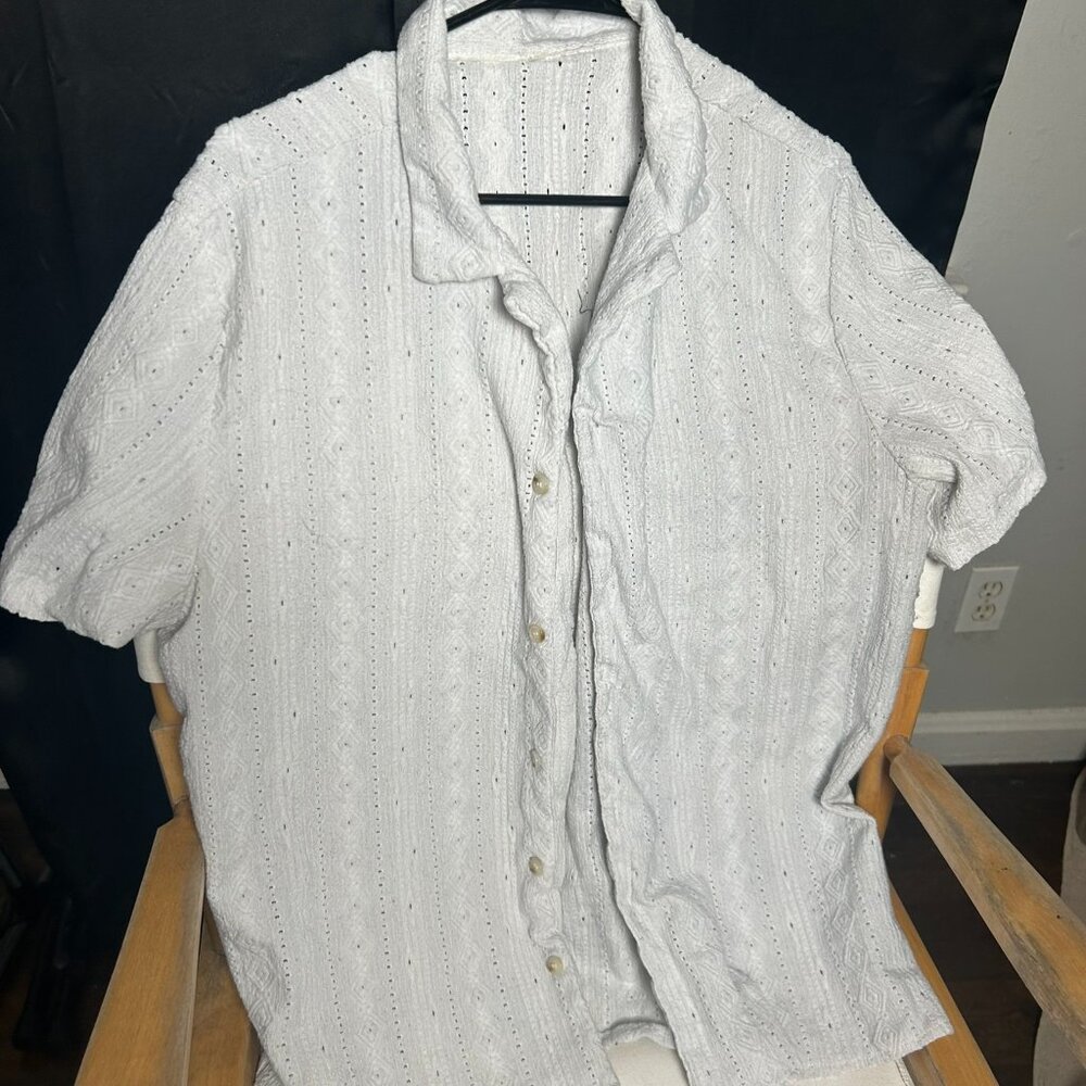 Lace-Style Button Up